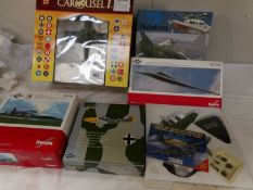 6 model aircraft by various manufacturers.