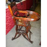 A Victorian metamorphic high chair.