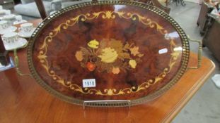 An inlaid gallery tray.