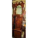 An oak cased long case clock - W. Forrill, Rotherham.