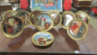 A collection of Danbury Mint Ten Commandment plates,
