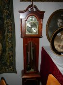 A good quality modern mahogany long case clock.