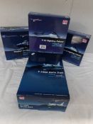 4 HM Hobby Master 1/72 scale model aircraft (previously on display so may be dusty)