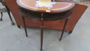 A D shaped hall table.