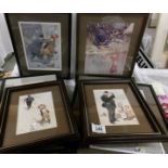 8 framed and glazed Lawson Wood comedy police prints (one glass a/f) and 2 similar prints.