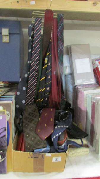 A good lot of silk and other ties.