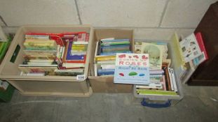 3 boxes of books on various subjects including Seasons, Gardening, History etc,