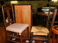 2 vintage hall chairs