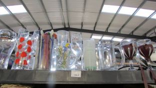 A mixed lot of drinking glasses.