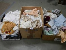 3 boxed of mid 20th century baby and dolls clothes.