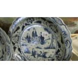 A Chinese blue and white charger, 41 cm diameter.
