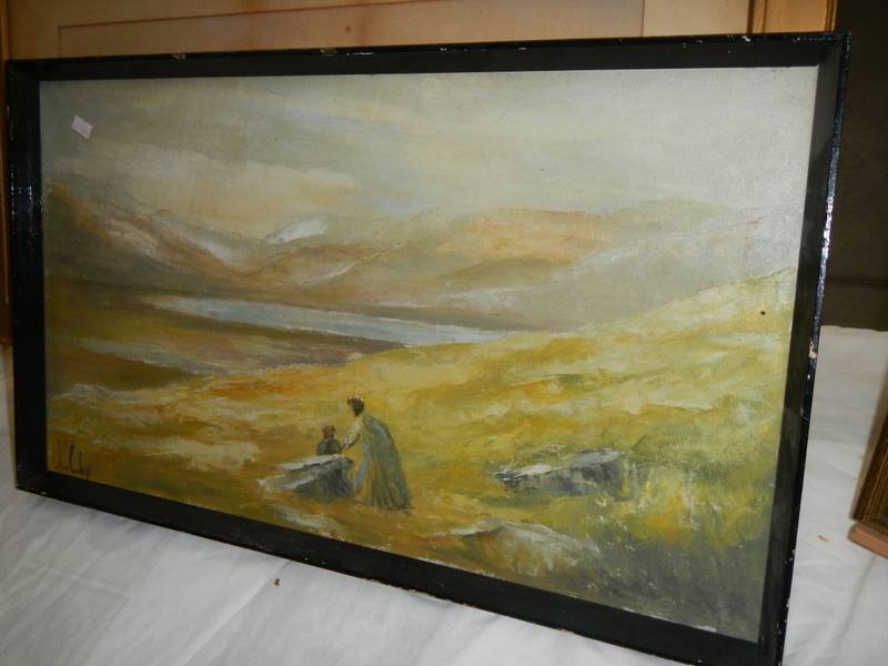 4 good oil and watercolour paintings. - Image 5 of 5