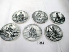 6 small Royal Sphinx Holland collectors plates