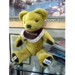 A vintage Merrythought 'I play a tune' musical teddy bear in working order
