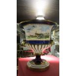 A boxed Spode commemorative Battle of Britain urn,.