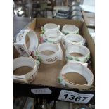 9 Royal Adderley porcelain nakin rings