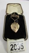 A lovely opening sweetheart locket,