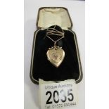 A lovely opening sweetheart locket,