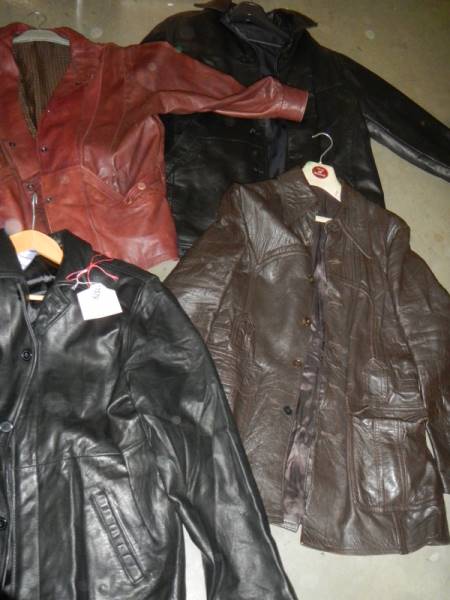 6 men's jackets, leather and faux leather, various styles and sizes. - Image 3 of 4