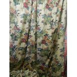 2 pairs of lined curtains, 250 w x 210 d.