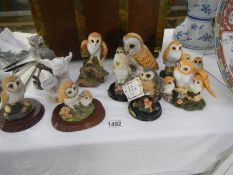 10 owl figures