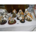 10 owl figures