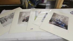 Steve Thompson (XX) Collection of 5 limited edition motor cycle & motor racing prints including one