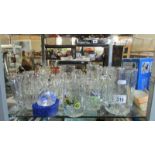 A mixed lot of drinking glasses.