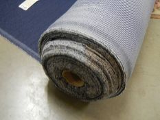 A large roll of blue fabric, 2.35 cm wide approximately 40 metres.