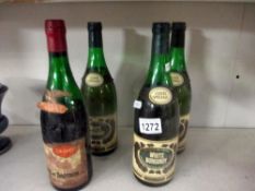 3 bottles of Cuvee Speciale white burgundy and a 1969 Calvet Reserve De Bastion