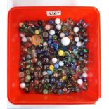 A quantity of vintage marbles