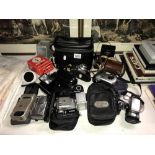 A quantity of various cameras etc.