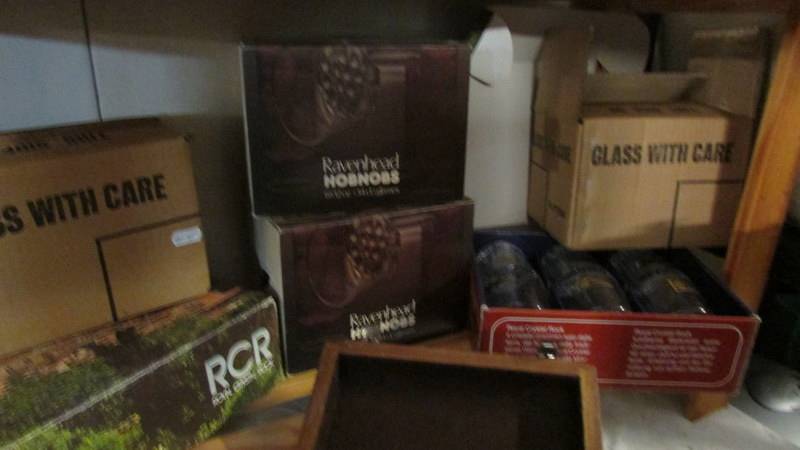 2 shelves of boxed drinking glasses. - Image 3 of 3