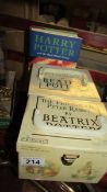 2 boxed sets of Beatrix Potter 'Friends of Peter Rabbit' books and Harry Potter and the Half Blood