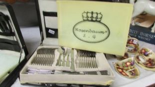 A cased set of Rosenbaum cutlery.