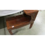 A teak Chinese style telephone seat.