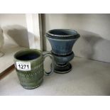 Irish Wade tankard and urn vase