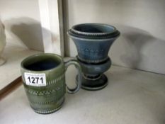 Irish Wade tankard and urn vase