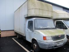 A 2002 LDV Luton van, 2.4 diesel, manual, white with blue/grey interior. Sorned with no MOT.