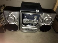 X Bass music centre Hi-Fi system and speakers