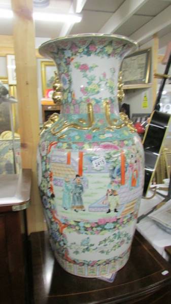 A large Chinese pedestal vase.