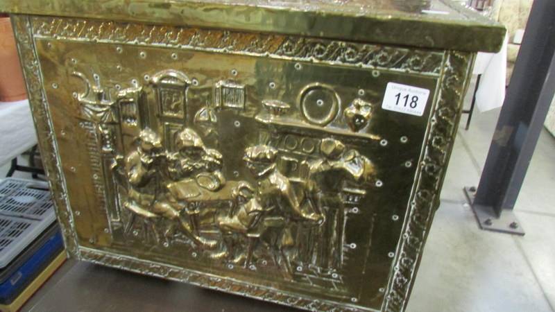 A good brass log box.