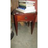 A good quality mahogany single drawer table.