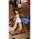 A Norah welling felt doll and 2 others.