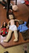 A Norah welling felt doll and 2 others.