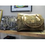 2 Butler and Wilson ladies handbags including a leopard one