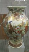 A large Japanese vase a/f (damage to base, see images).