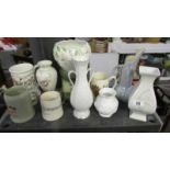 A mixed lot of vases, tankards etc.