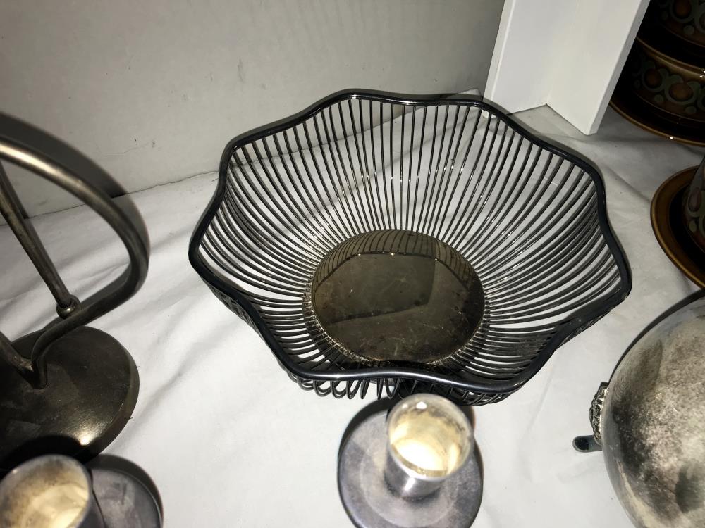 An interesting lot of silver plate items - Image 6 of 7