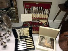 A 45 piece James Ryals boxed cutlery set (teaspoons have been replaced with 6 Butler spoons,